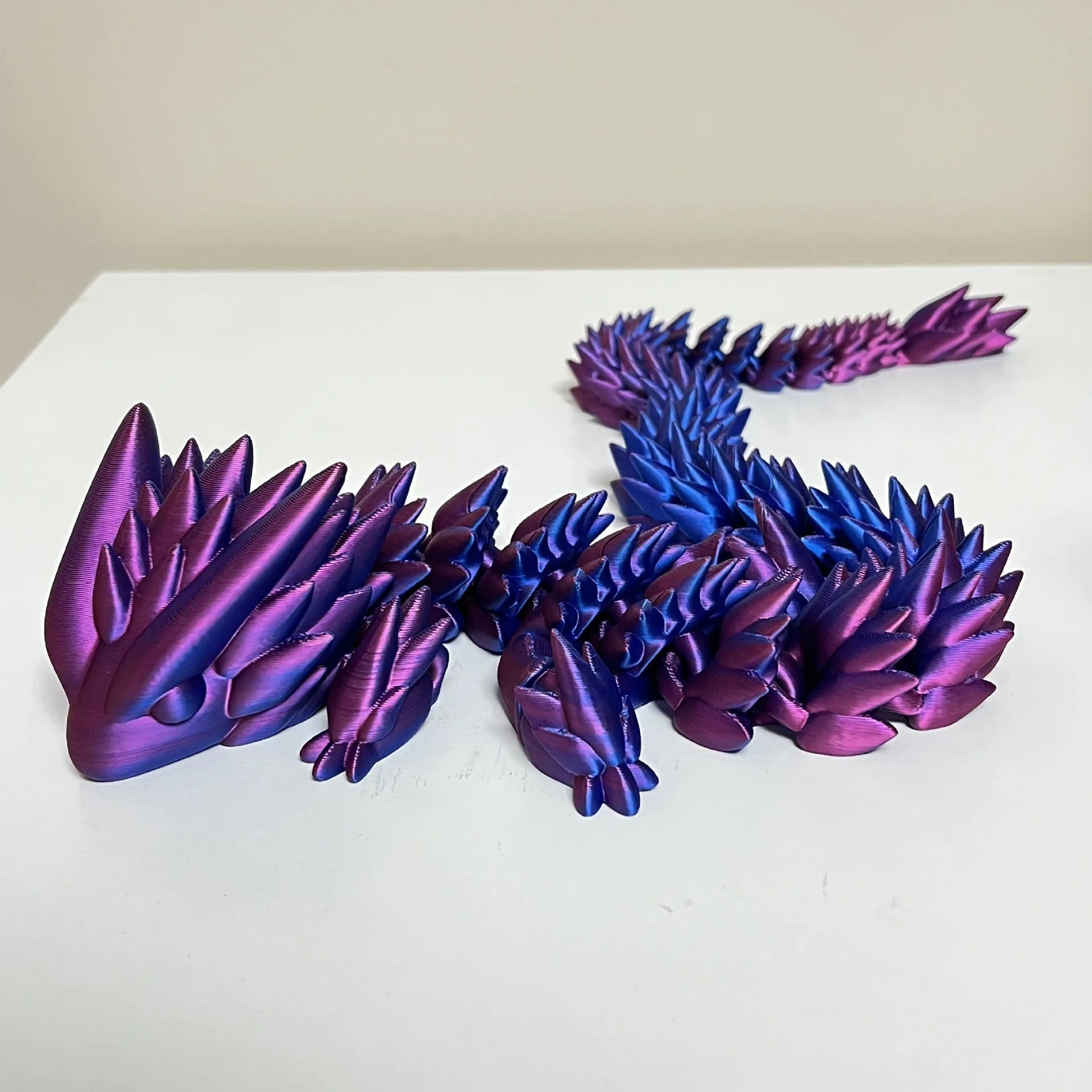 3D Printed Articulated Dragon Toy - Rotatable Desktop Decor