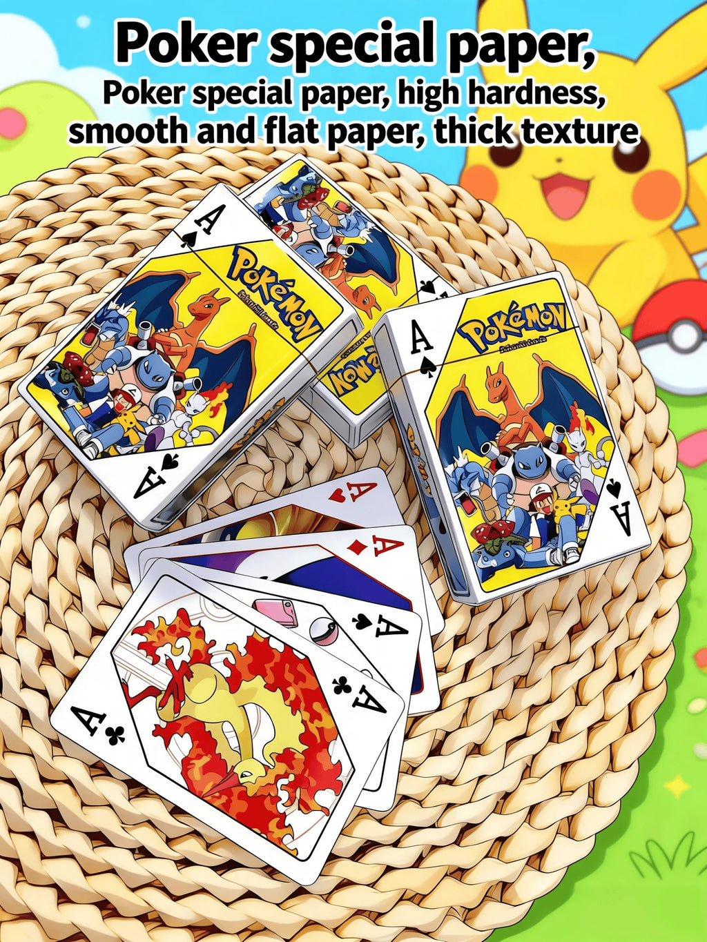 Pokemon Poker playing cards board games child kids toys Children toy deck card game set Cute Cartoon Pikachu Charizard Poke Ball