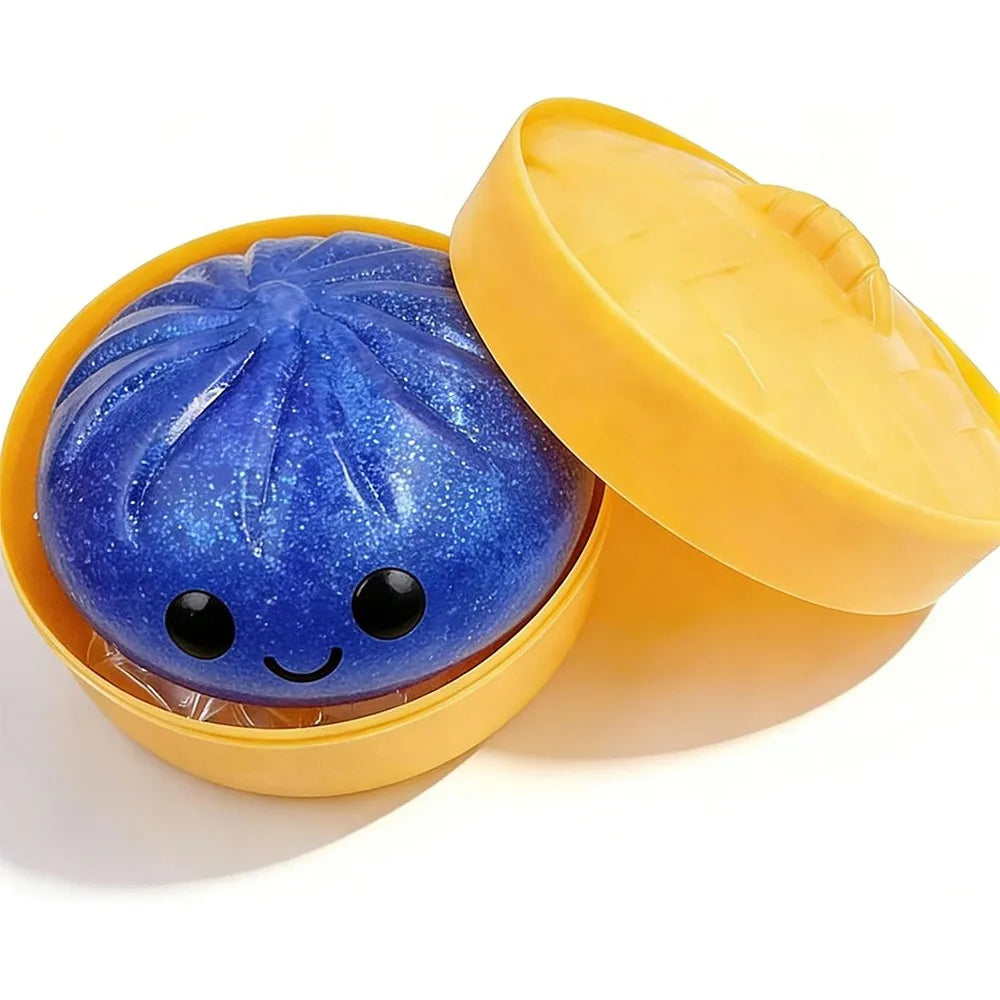 Glitter Squishy Dumpling & Steamed Bun Set – Slow Rise Fidget Squeeze Decompression Toy