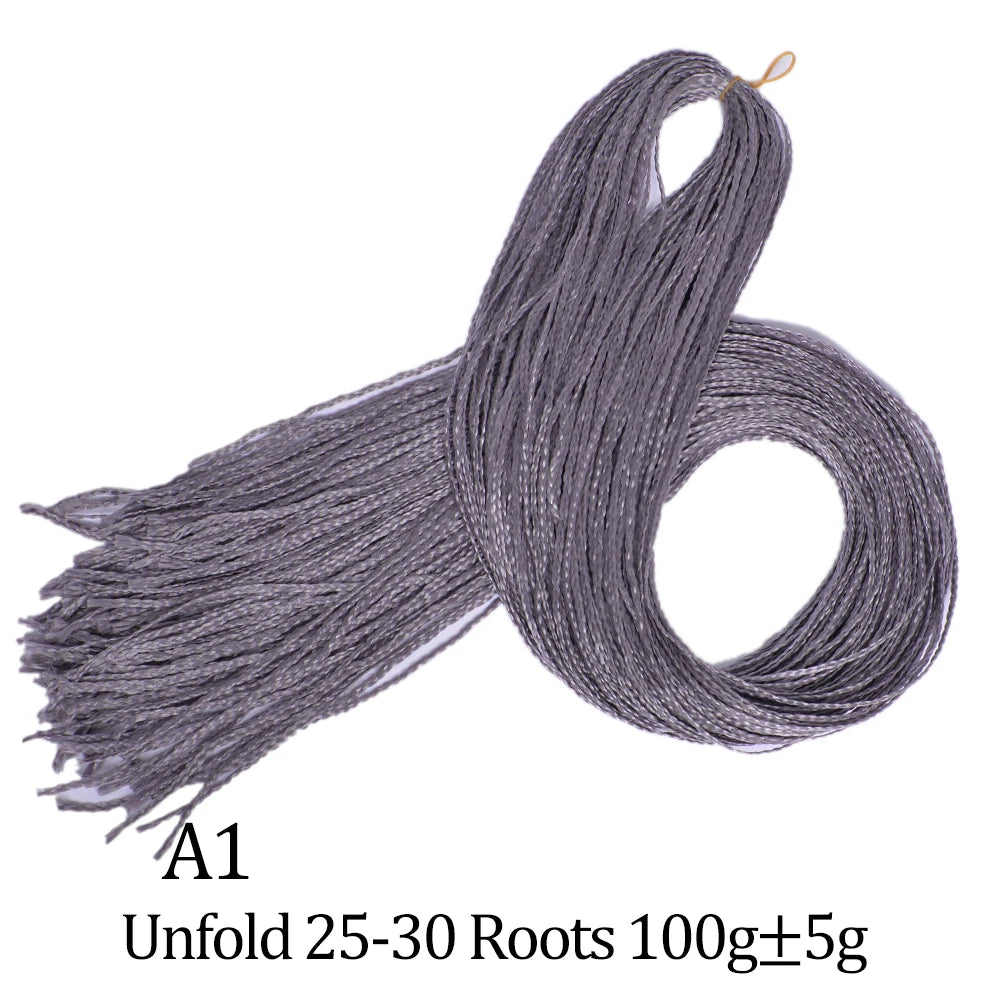 Ombre Zizi Braids Thin Box Braids Crochet Hair Extensions Synthetic Hair Rainbow Thin Zizi Braids Hair Bundles BudaBuda