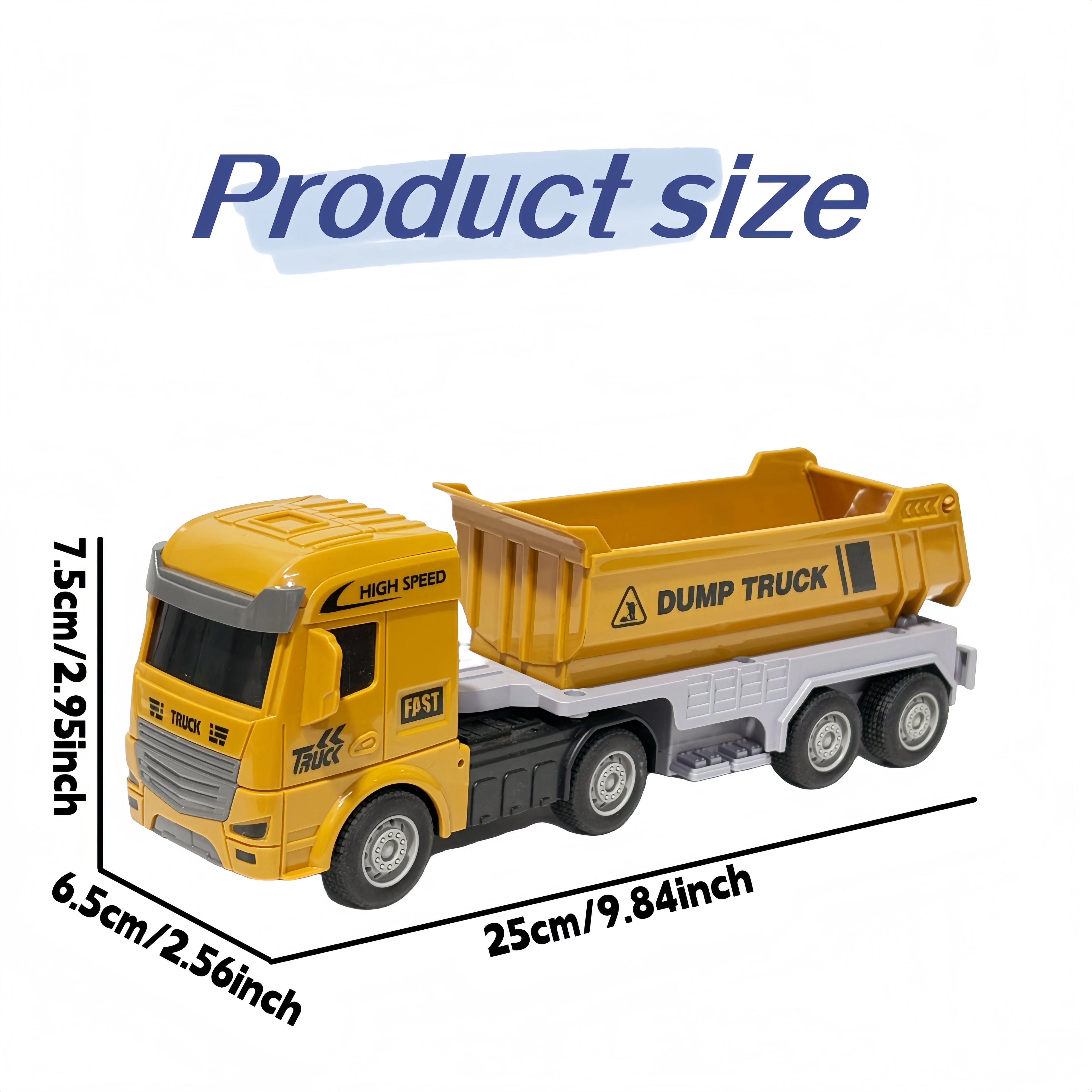 Inertia Toy Construction Vehicle Set - Mixer Digger Tipper Truck Toys for Boys And Girls Aged 3+ Engineering Playset