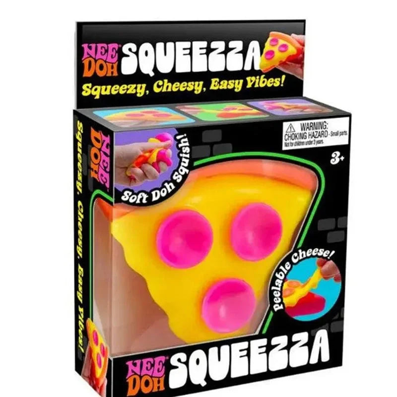 Schylling NeeDoh Pizza Sensory Fidget Cube | Stress Relief Squishy | Anti-Anxiety | ADHD Focus Tool