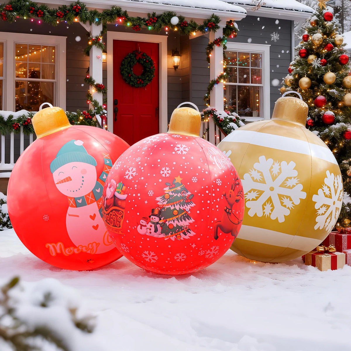 Large Inflatable Christmas Ornament Ball, 1 Piece