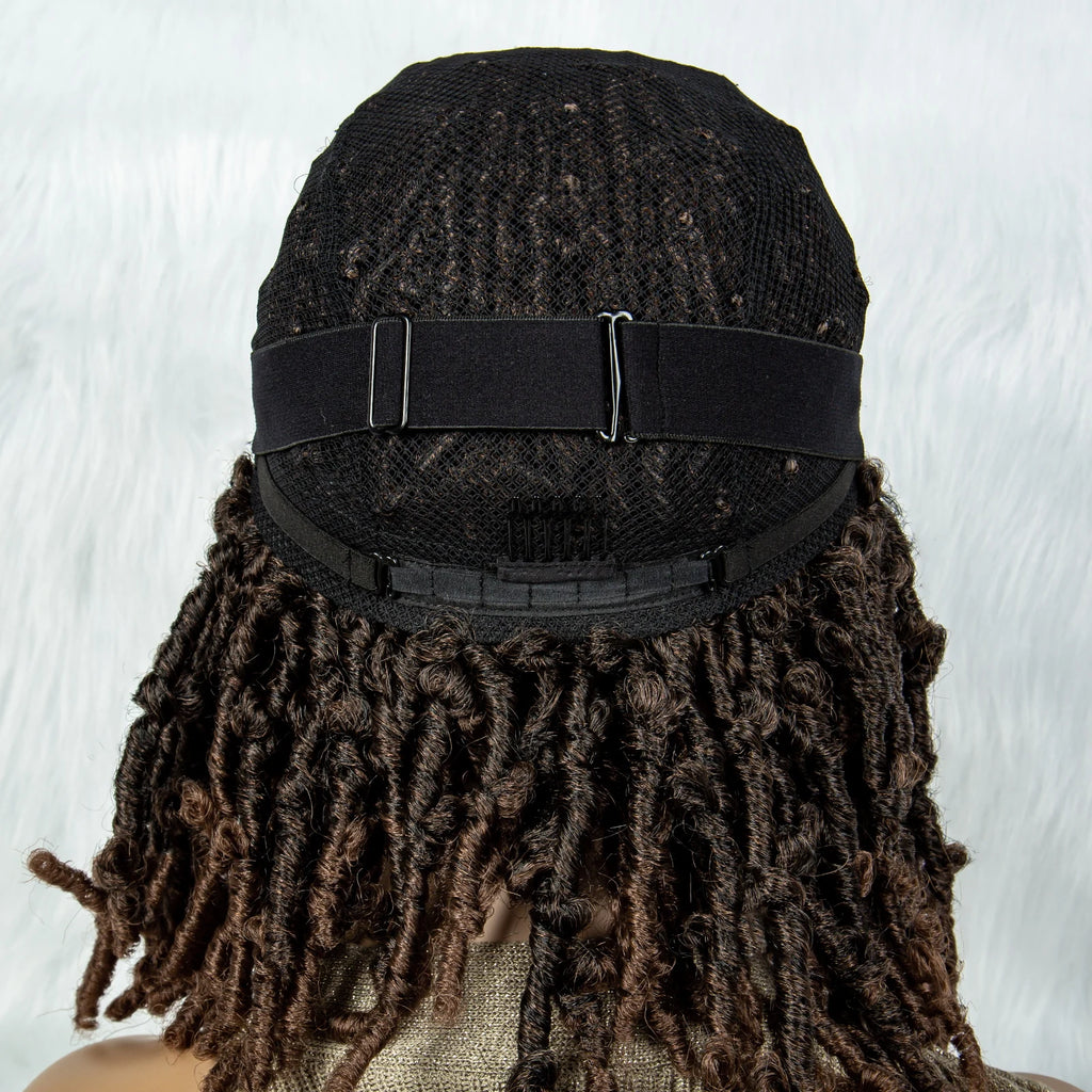 Synthetic Lace Front Wig Braided Wigs Dreadlock Wig 16 inches Short Knotless Butterfly Locs Wigs for Black Women Synthetic Wig