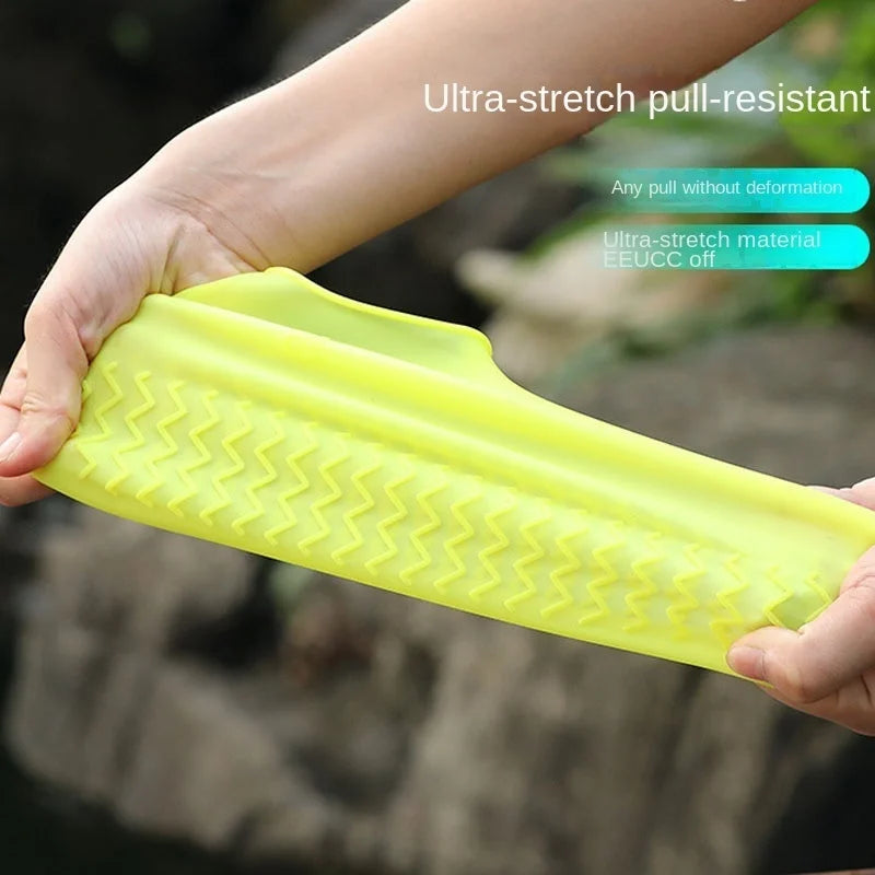 2026 New Reusable Waterproof Rain emulsion Shoes Covers Outdoor Rain Boot Overshoes Walking Shoes Accessories Shoe Cover 1Pair