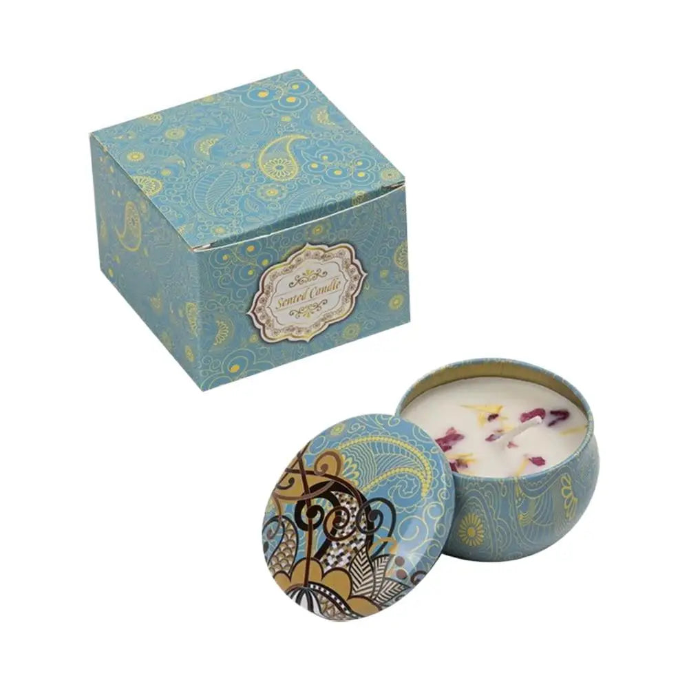 Vintage Floral Soy Wax Scented Candle Jar | 8 Fragrances – Lavender, Rose & More