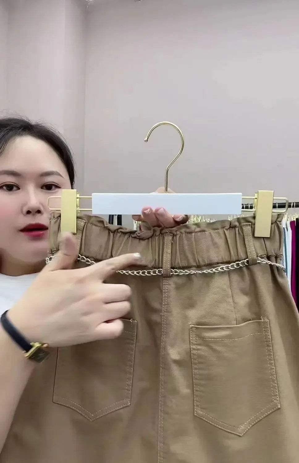 2026 Spring Summer New Women's High Waist Slim Skirts Female Fashion Buttons A-line Skirts Ladies Solid Color Casual Skirts