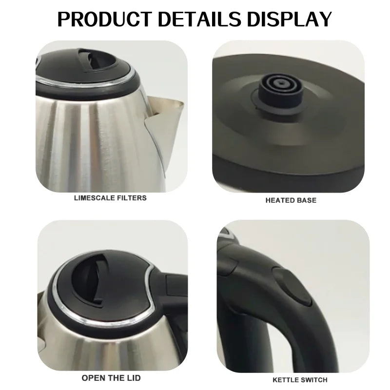 Home Appliance Smart Electric Kettle Stainless Steel Portable Kettle Safe And Fast Heating Electric Pot For Hotel Trip kitchen