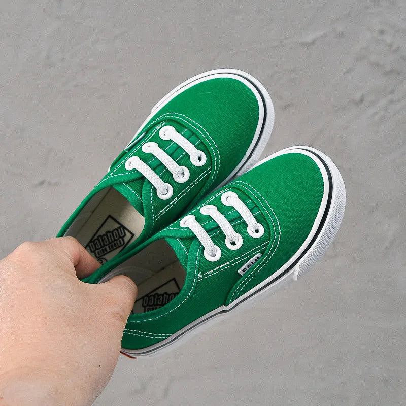 Kids' Unisex Canvas Lace-Up Casual Sneakers