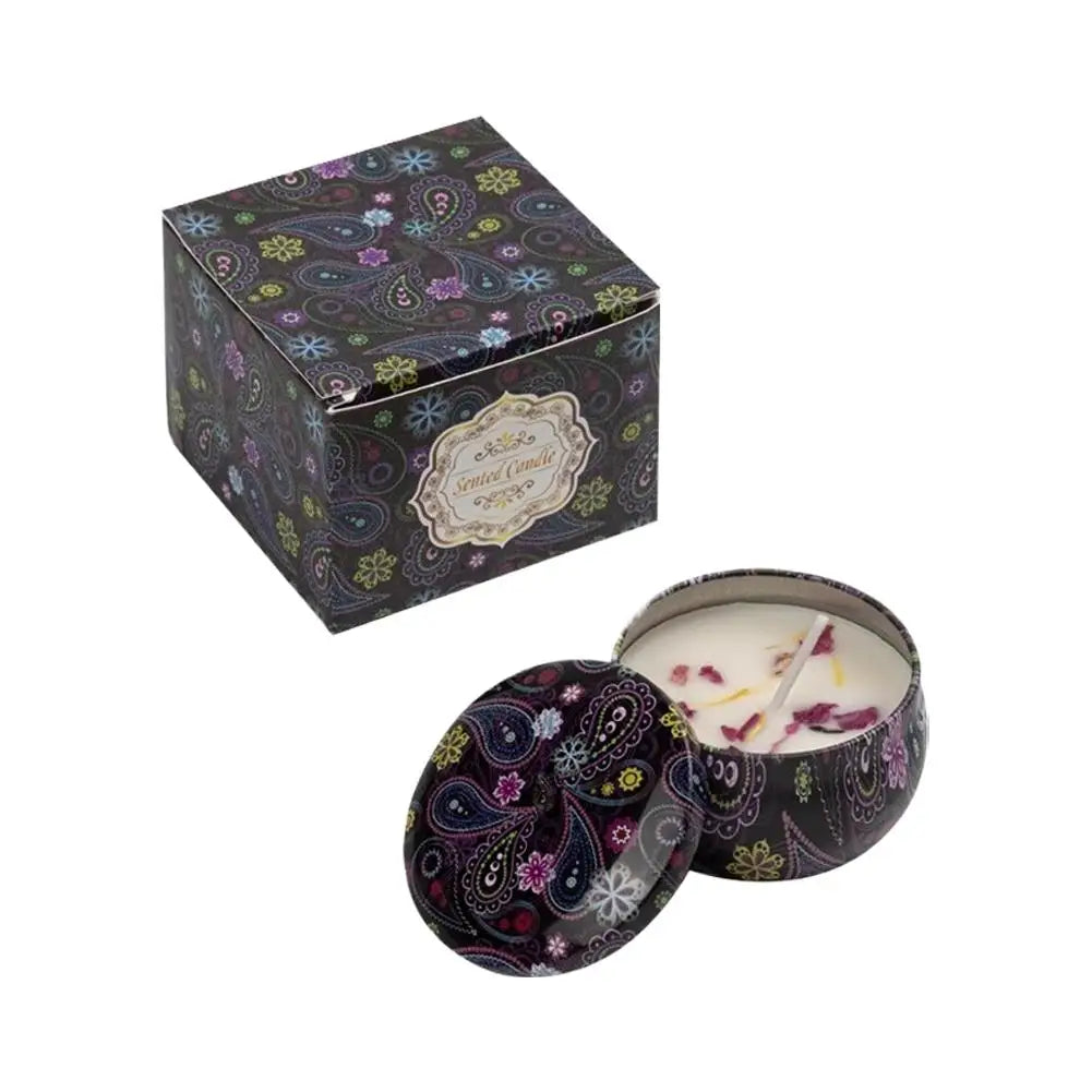Vintage Floral Soy Wax Scented Candle Jar | 8 Fragrances – Lavender, Rose & More