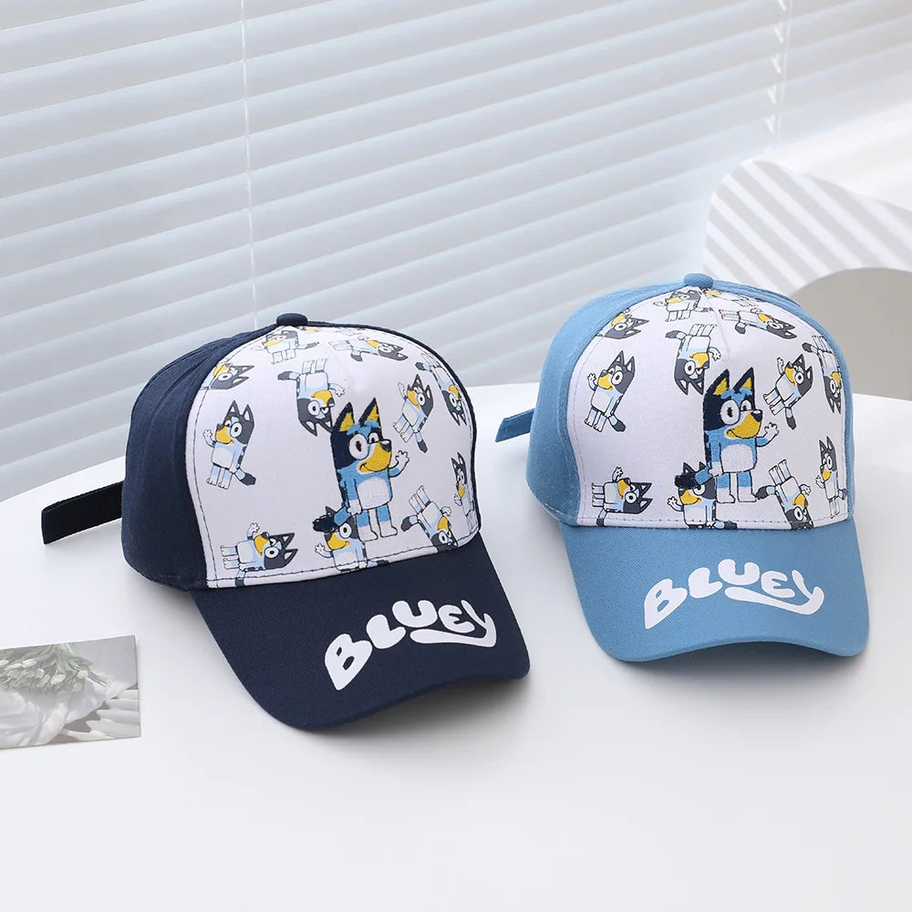 Bluey Kids Cap with Adjustable Velcro 100% Polyester Material Perfect for Spring/Summer Ideal Boy Hat for Sun Protection