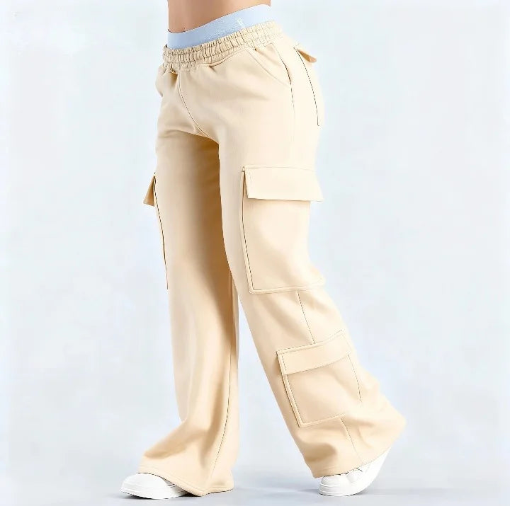Women's Wide Leg Cargo Pants with Pockets