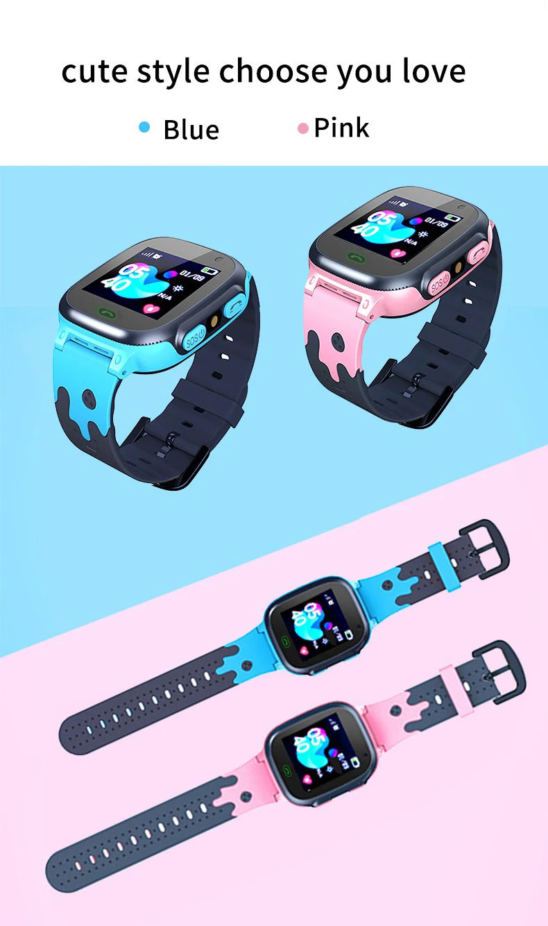 Kids Smart Watch 2026 Men Women 1.44 Inch HD Screen SOS GPS LED Flashlight Two-Waycalling Mathematical Calculation Smartwatch