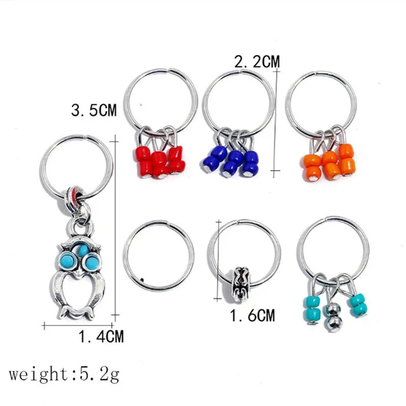 Hair Braid Dreadlock Beads Clips Charms African Braids Cuffs Rings Hip Hop Style Jewelry Dreadlock Clasps Accessories