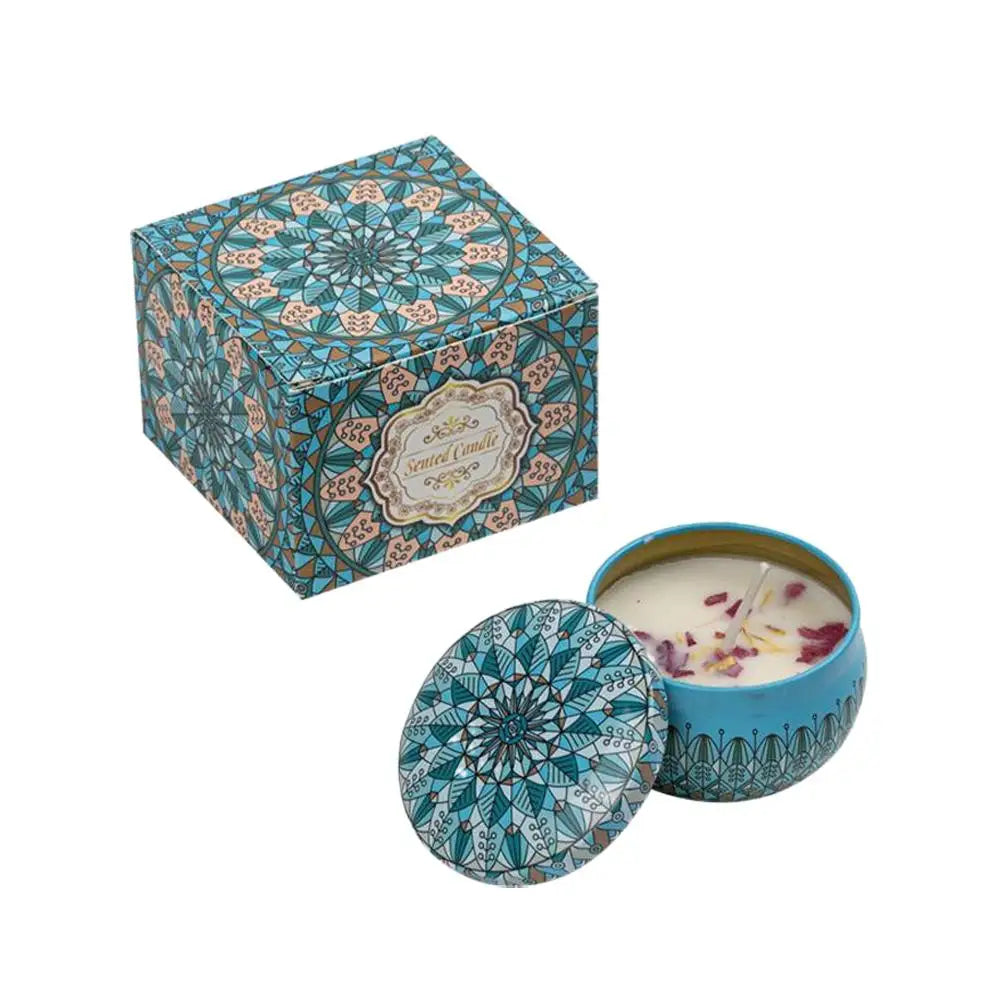 Vintage Floral Soy Wax Scented Candle Jar | 8 Fragrances – Lavender, Rose & More
