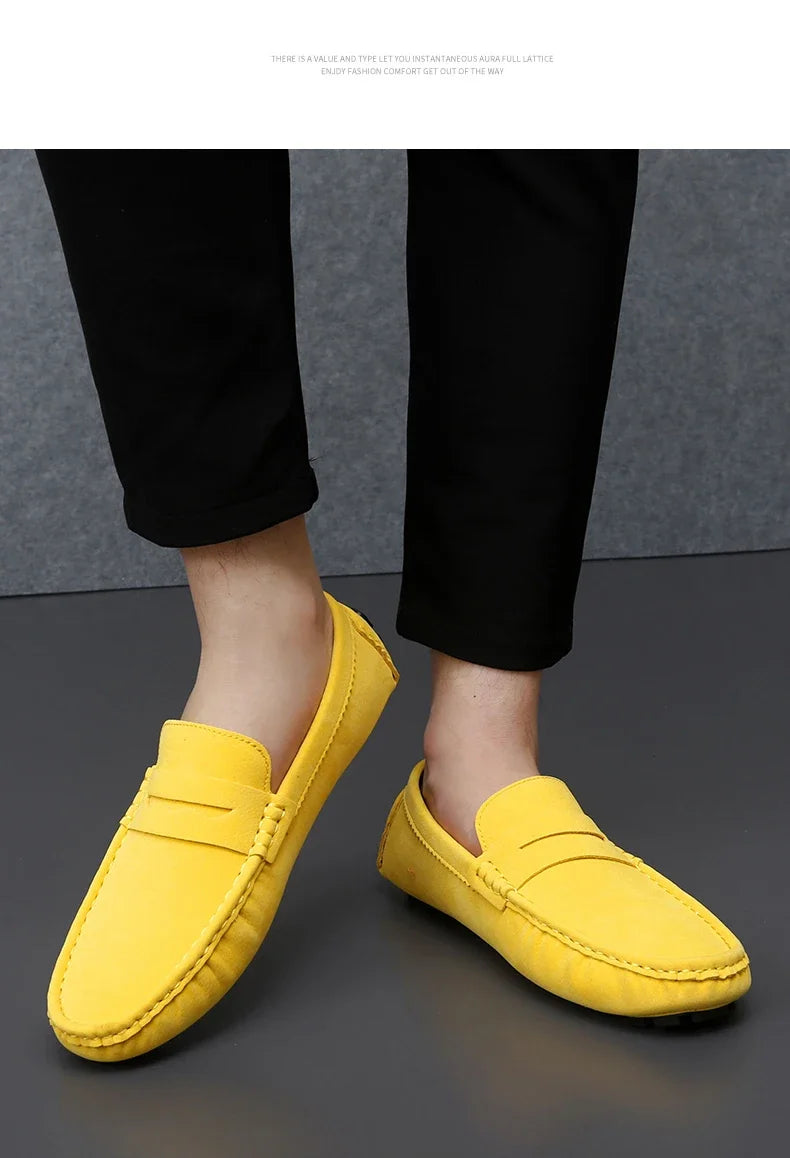 Shoes Men Casual Shoes Fashion Men Shoes Genuine Leather Men Loafers Moccasins Slip on Men Flats Male Driving Shoes