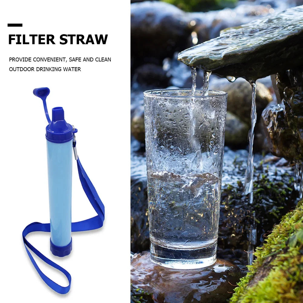Disaster Preparedness Water Filter, Personal Survival Straw Purifier for Emergency Kits, Outdoor Camping & Hiking Gear