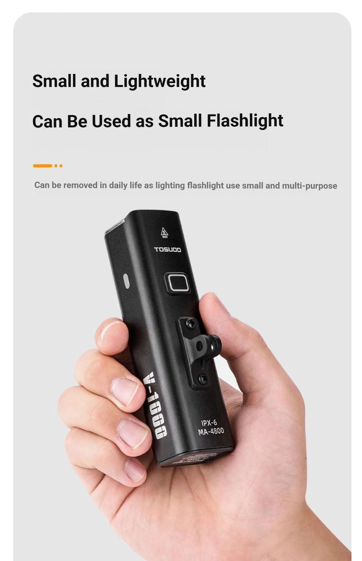 TOSUOD Bicycle Front light 1500 Lumens 4800mAh Bike Light Waterproof USB Charging IPX6 Waterproof Cycling Lamp Accessories
