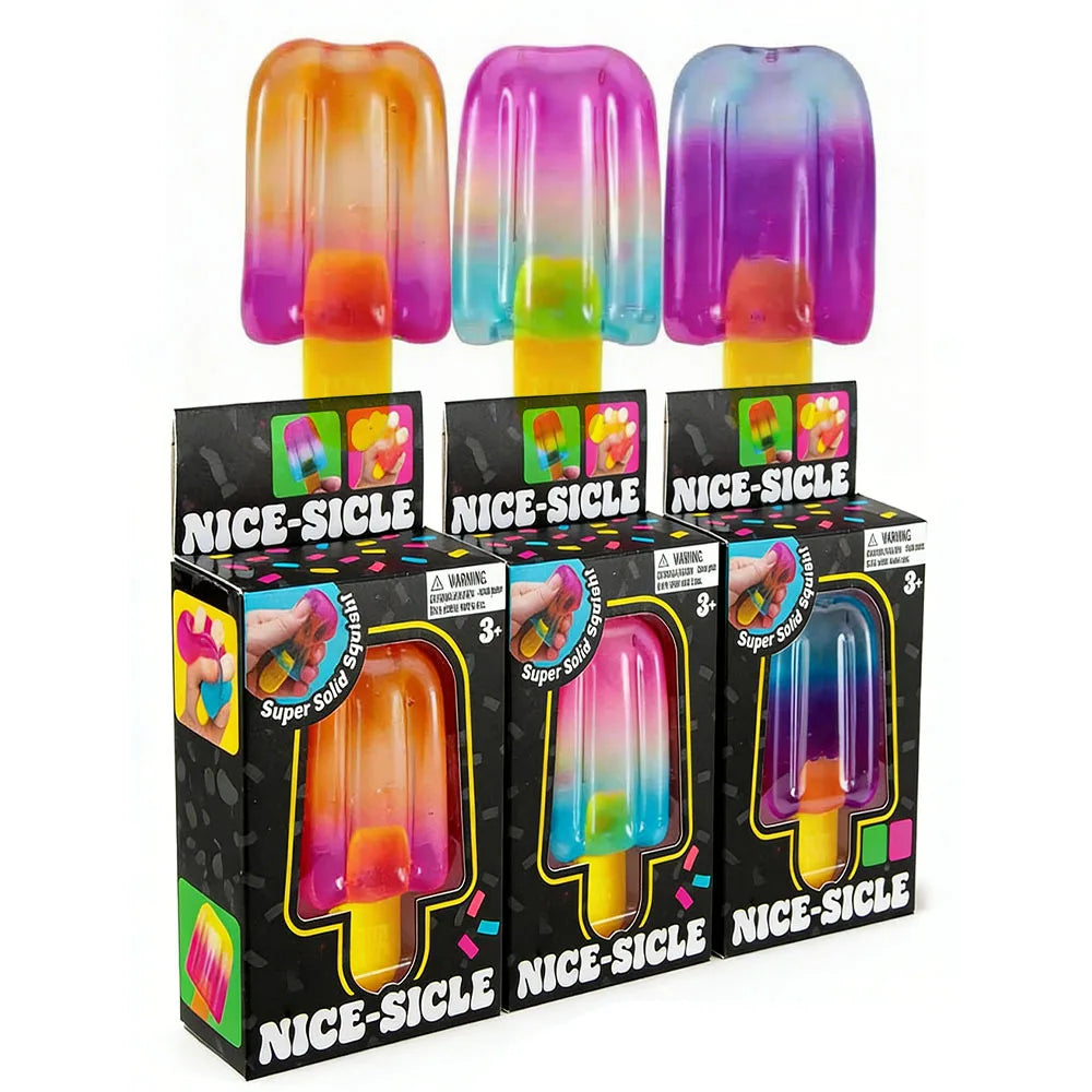 Schylling Needoh Nice Cube & Nice-Sicle | Squishy Stress Relief Anti-Anxiety Squeeze Toy for ADHD
