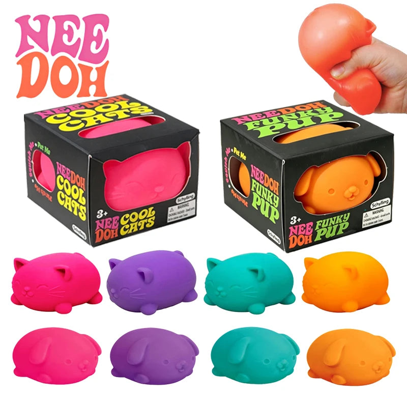 NeeDoh Cool Cats & Funky Pups Squishy Toys