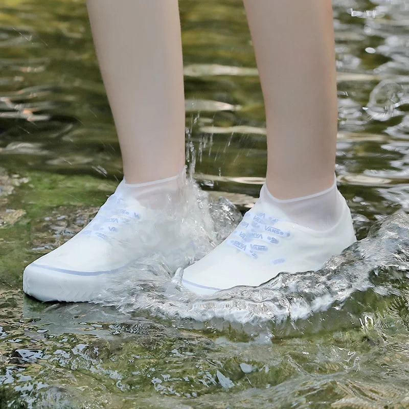 2026 New Reusable Waterproof Rain emulsion Shoes Covers Outdoor Rain Boot Overshoes Walking Shoes Accessories Shoe Cover 1Pair