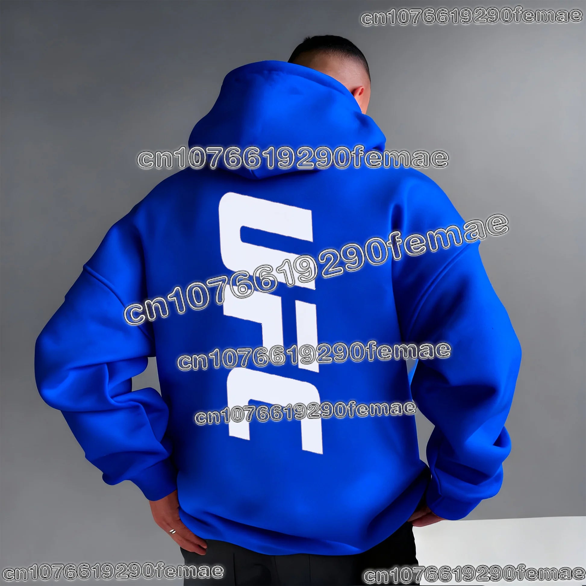 Men's Cotton Pullover Hoodie – Loose Fit Gym & Training Sweatshirt