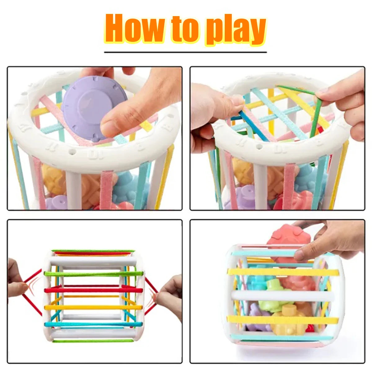 Montessori Baby Toys 18 Months+ | Colorful Sorting Blocks Sensory Learning Game
