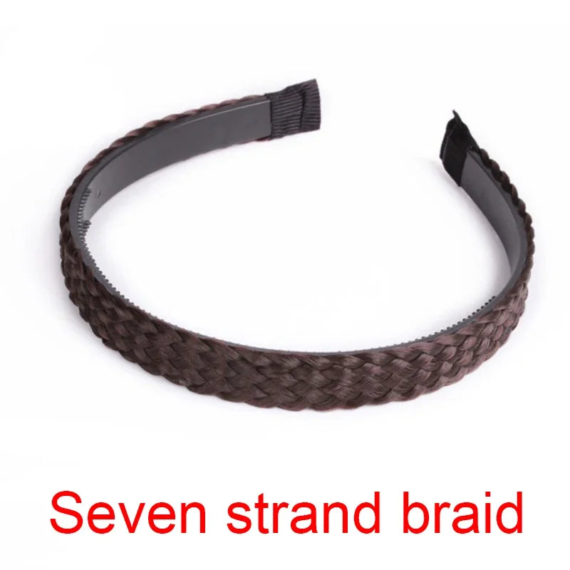 Braid Hair Band Women Fishbone Braid Women Wig Twist Braid Headband Hairpin Bohemia Non-slip Headdress Bridal Hair Accessories