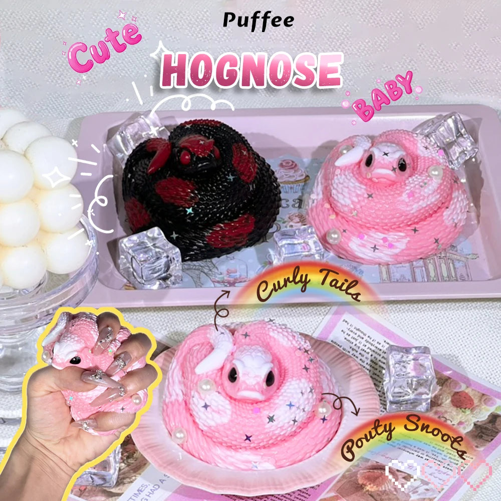 Hognose Design Food-grade Silicone Squishy Toy, Handmade Taba Squishy, Creamy Soft Adhesive Slow Rebound Squeeze Toy, Happy Game