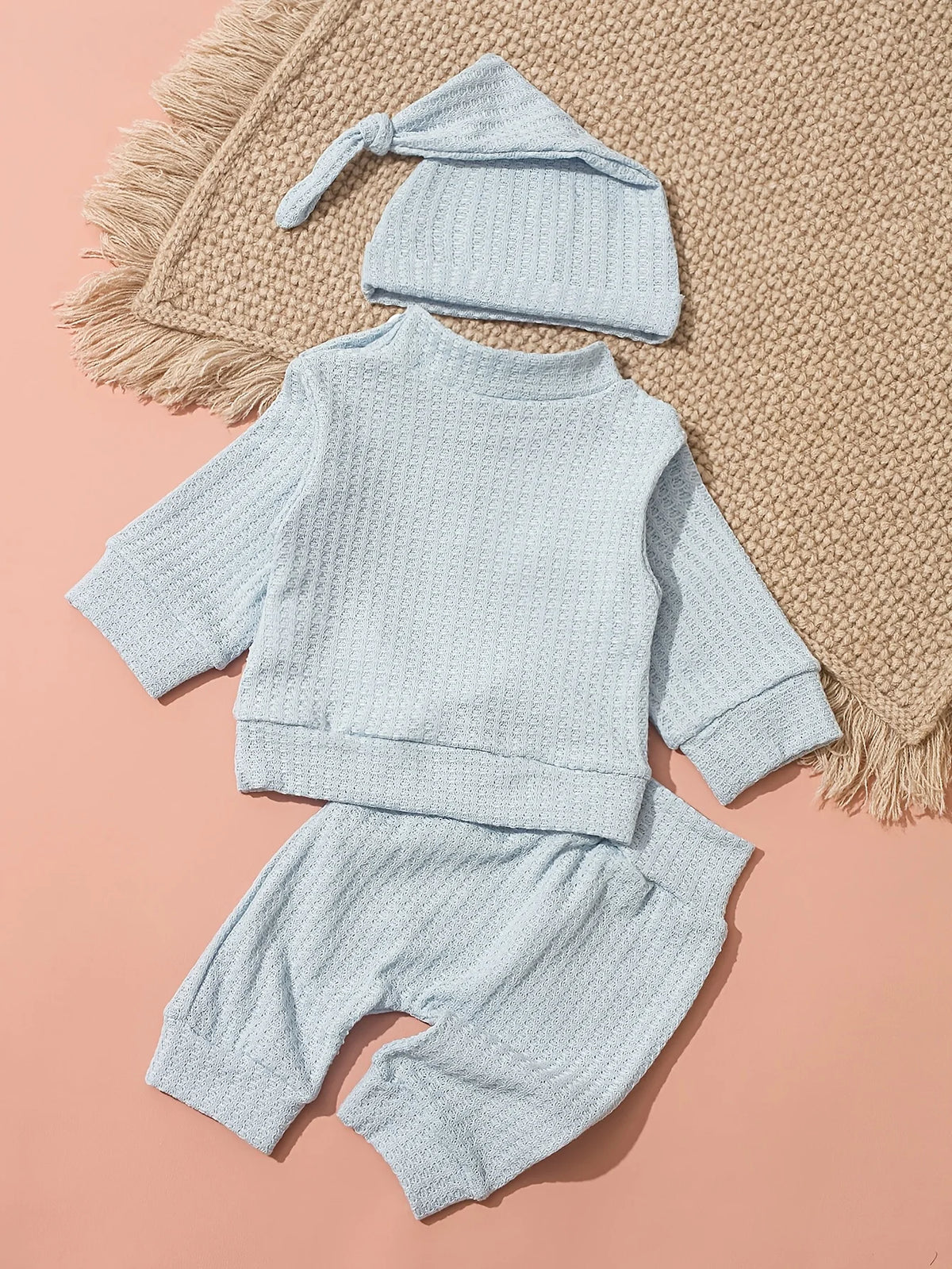 Hello World Newborn Photo Outfit, 3 Pieces