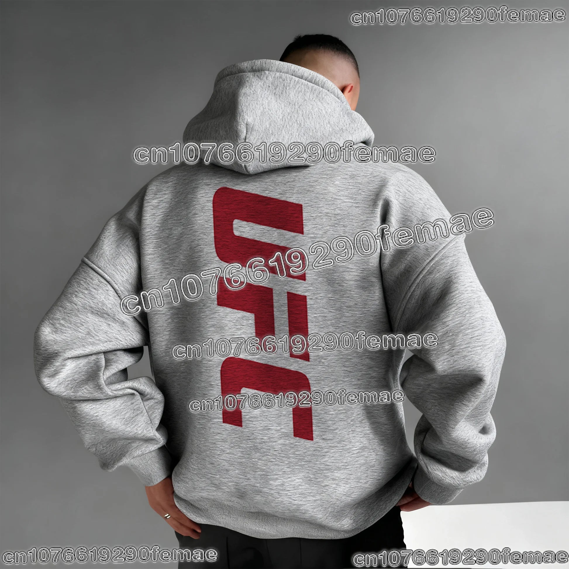 Men's Cotton Pullover Hoodie – Loose Fit Gym & Training Sweatshirt