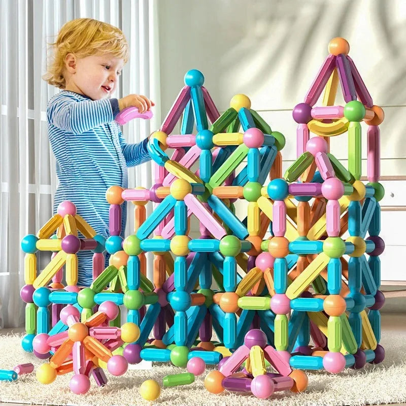 Magnetic Ball & Stick Construction Set | Montessori Educational Toy | 10–188 Pieces | Ages 3+