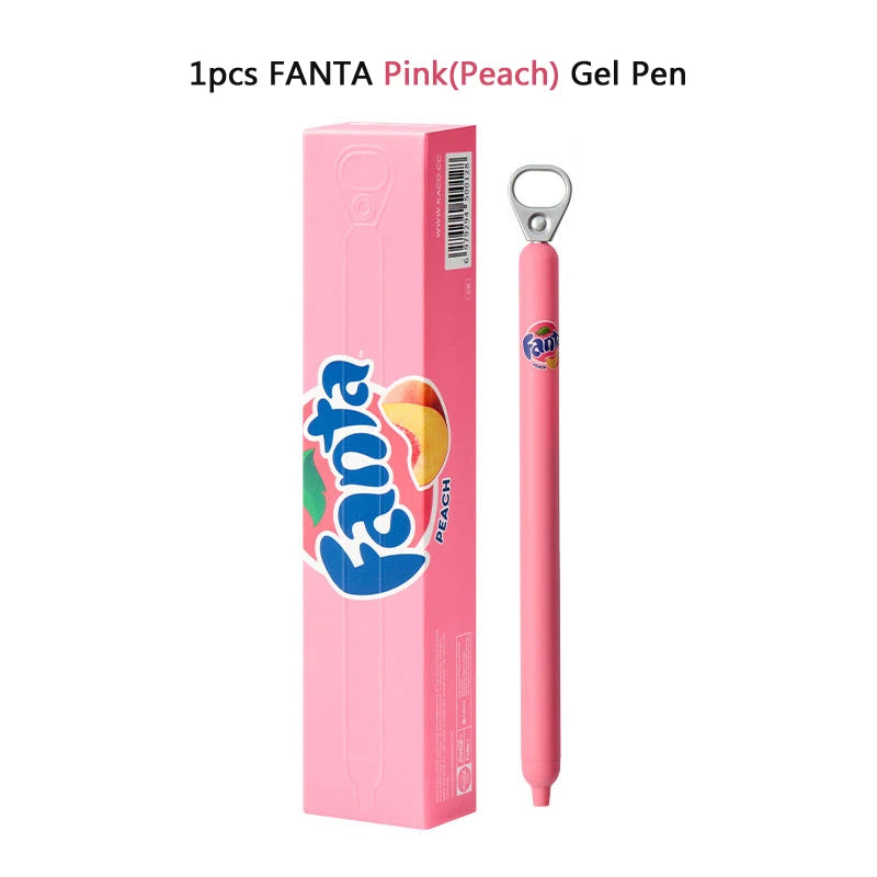 KACO x Fanta Pull-Tab Gel Pens,Creative Ins Signature Pen,0.5mm Quick Drying&Comfortable Grip Fun&Stess Relief Kawaii Stationery