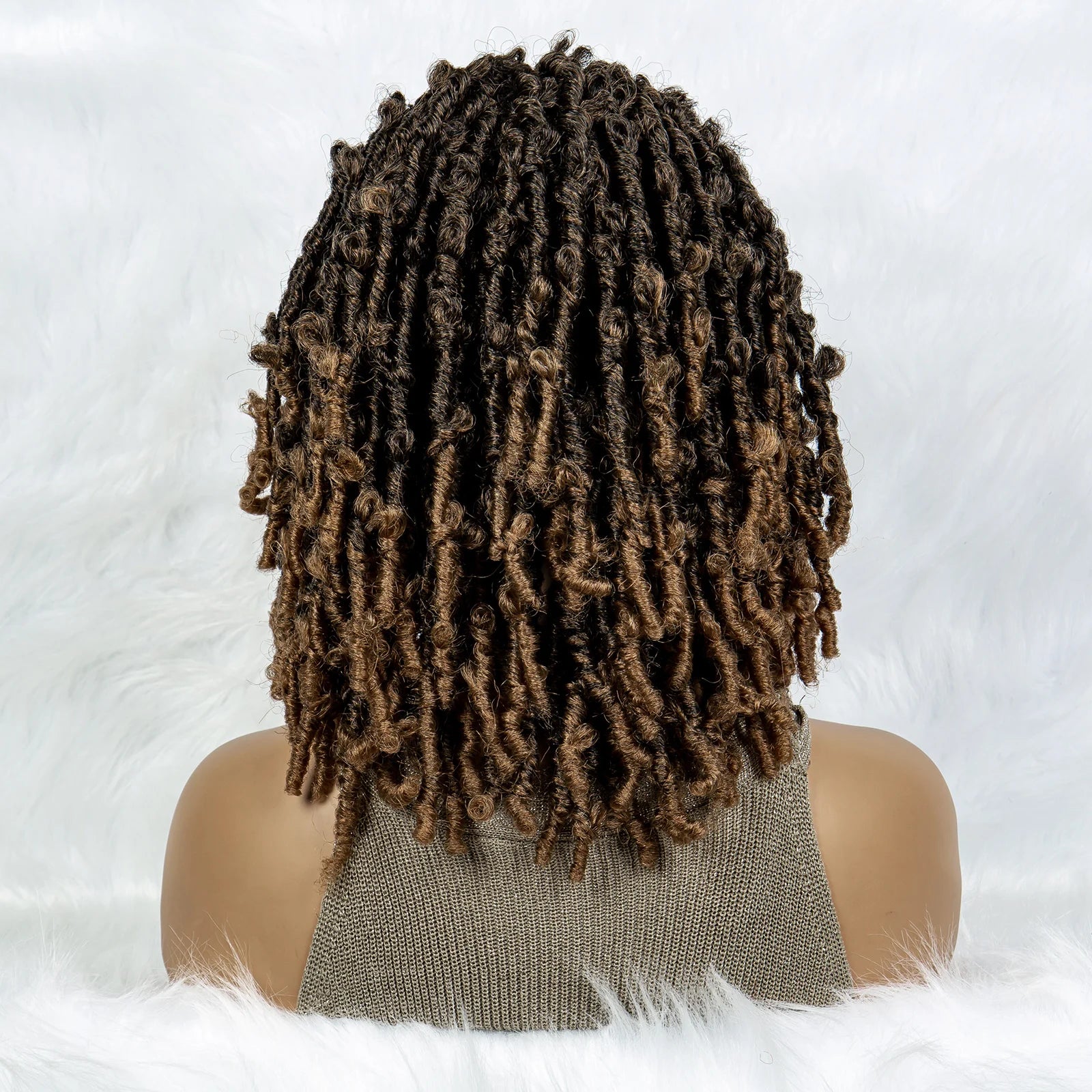 Synthetic Lace Front Wig Braided Wigs Dreadlock Wig 16 inches Short Knotless Butterfly Locs Wigs for Black Women Synthetic Wig