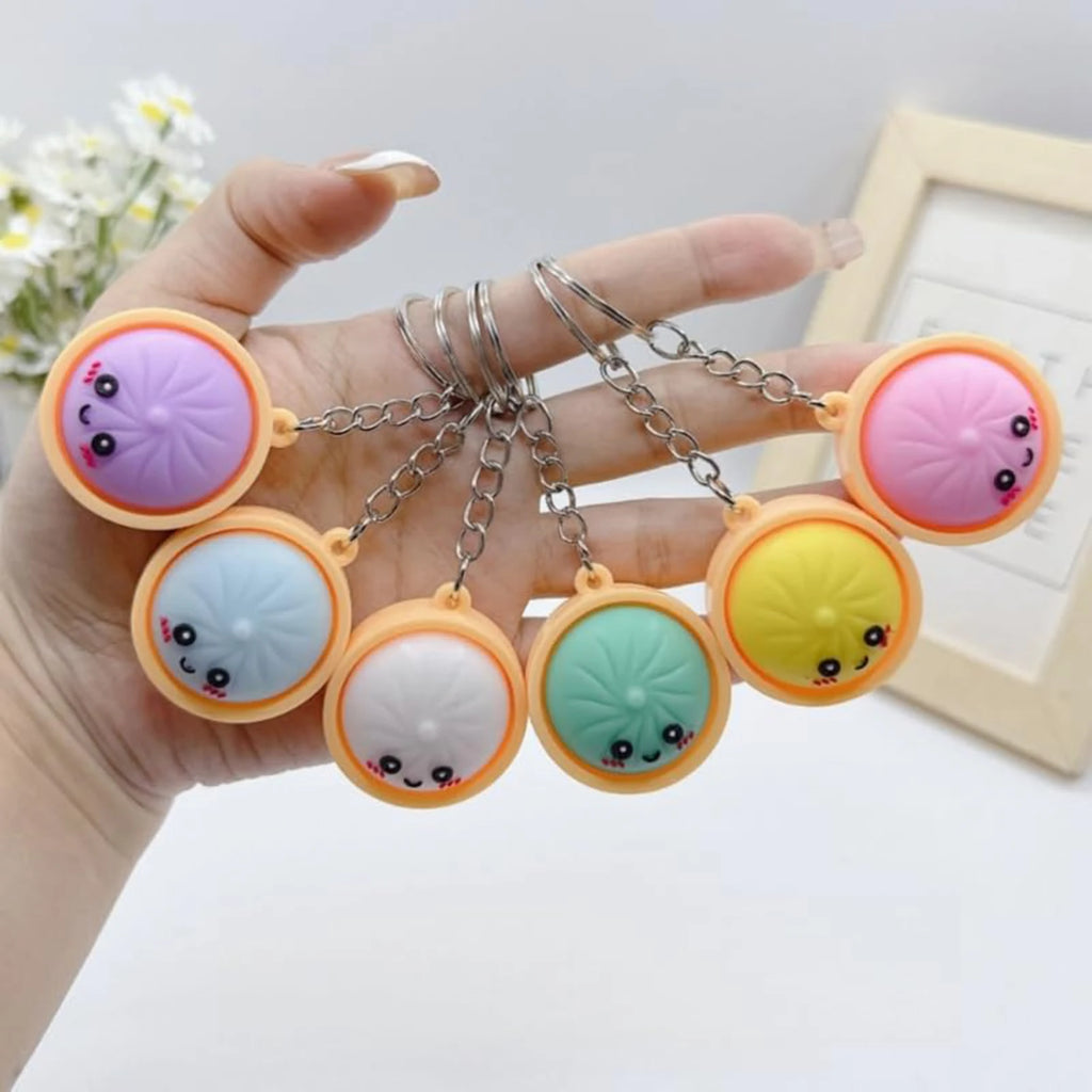 Dumpling Keyboard Clicker Fidget Keychain | Stress Relief Toy | 4, 6 or 12 Pack