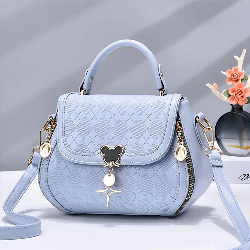 Genuine Leather Bow Bucket Tote Bag | Women's Shoulder Bag — 6 Colors