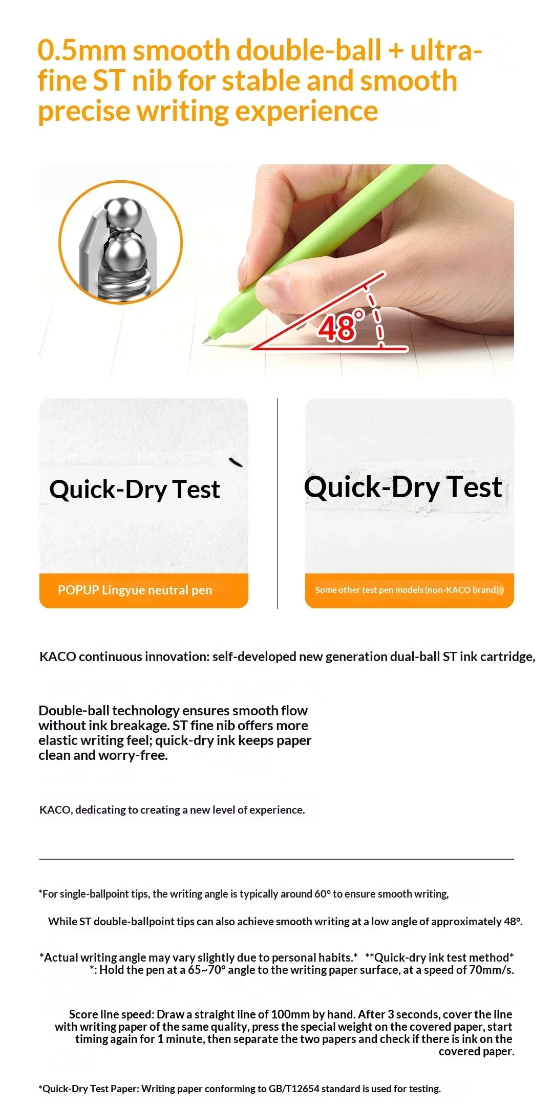 KACO x Fanta Pull-Tab Gel Pens,Creative Ins Signature Pen,0.5mm Quick Drying&Comfortable Grip Fun&Stess Relief Kawaii Stationery
