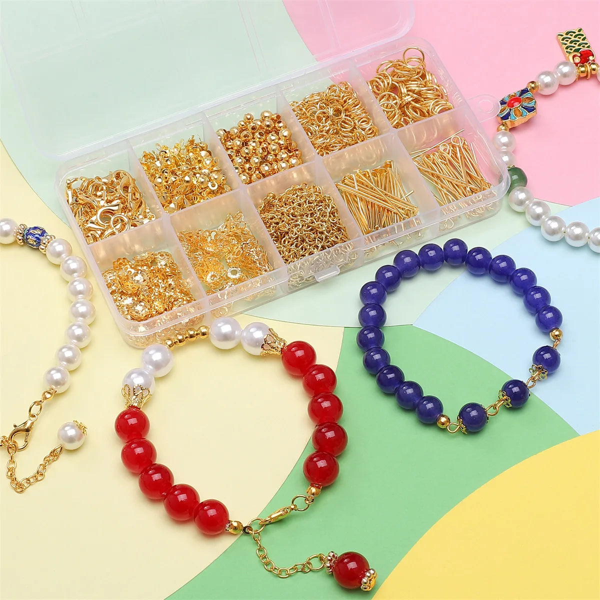 1Set/Bag Jewelry Making Starter Kit Earrings Necklace Findings DIY Beads Jewelry AccessoriesSuitable For Adults And Beginners
