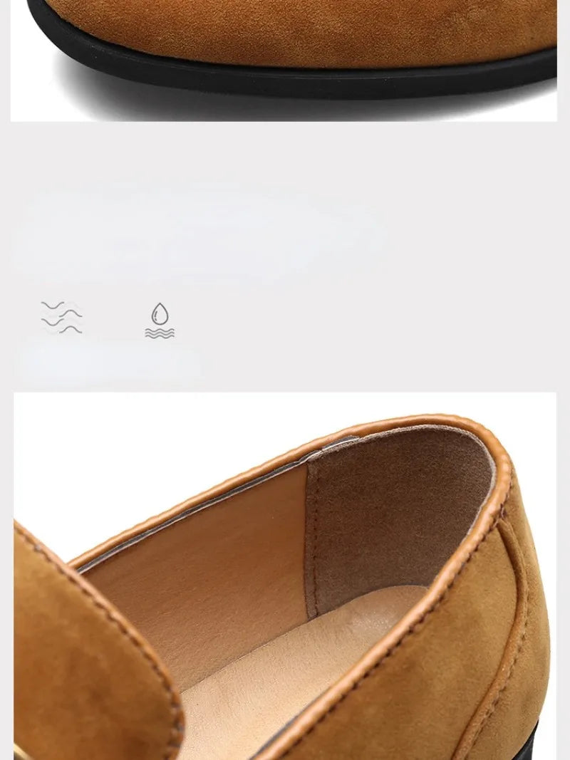 2026 Men's Dress Shoes Britain Casual Shoes High End Designer Suede Loafers for Man Luxury Banquet Wedding Shoes Zapatos Hombre