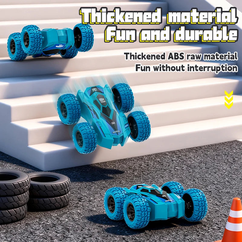 4-8 Pack 360° Rotating Stunt Car Toys - Friction Powered Toy Cars Push and Go Vehicles for Toddlers Kids Best Christmas Gift