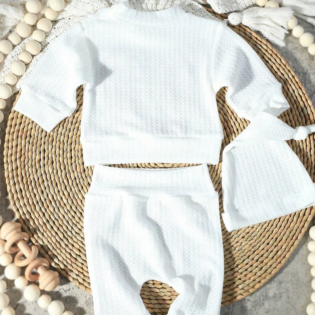 Hello World Newborn Photo Outfit, 3 Pieces