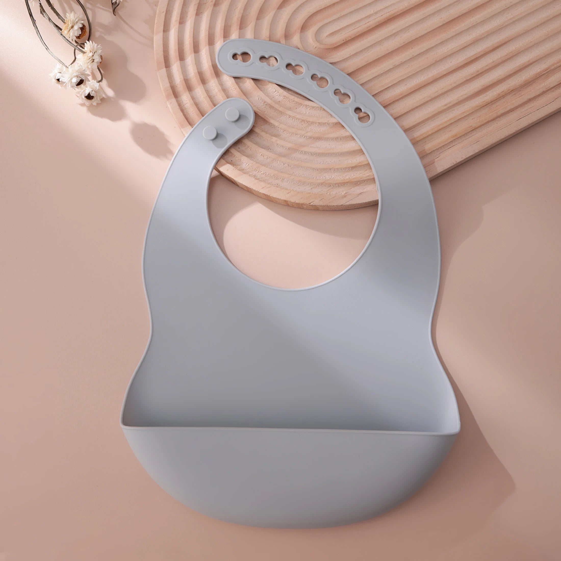 Silicone Baby Bib — Adjustable, Waterproof & BPA-Free