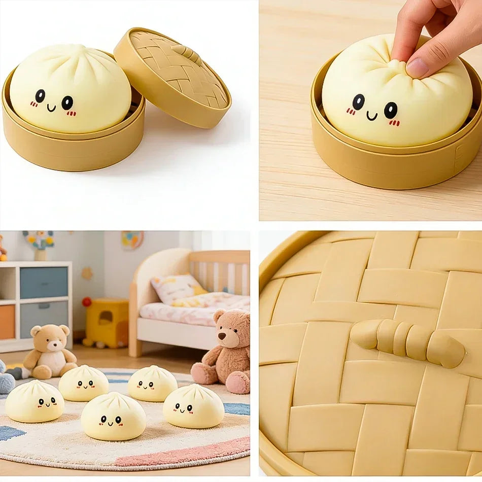 Blind Box Colorful Simulated Dumpling Squishy Relaxing Relieve Anxiety Antistress Enhance Happiness Rebound Squeeze Reliever Toy