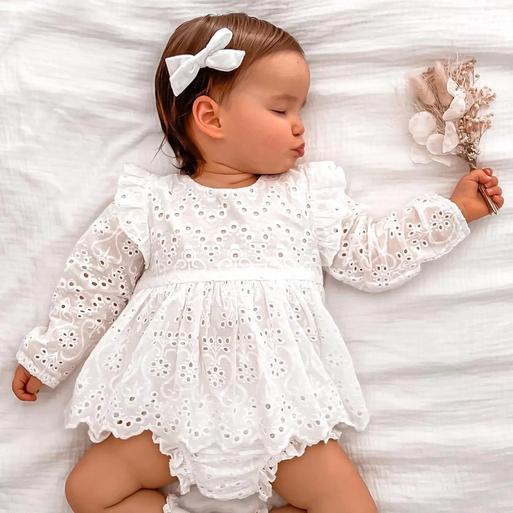 Baby Girl Long Sleeve Top & Ruffle Shorts Set