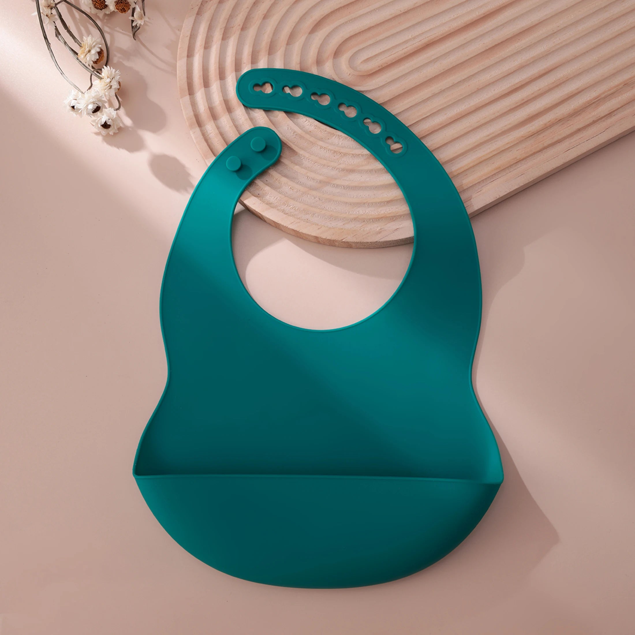 Silicone Baby Bib — Adjustable, Waterproof & BPA-Free