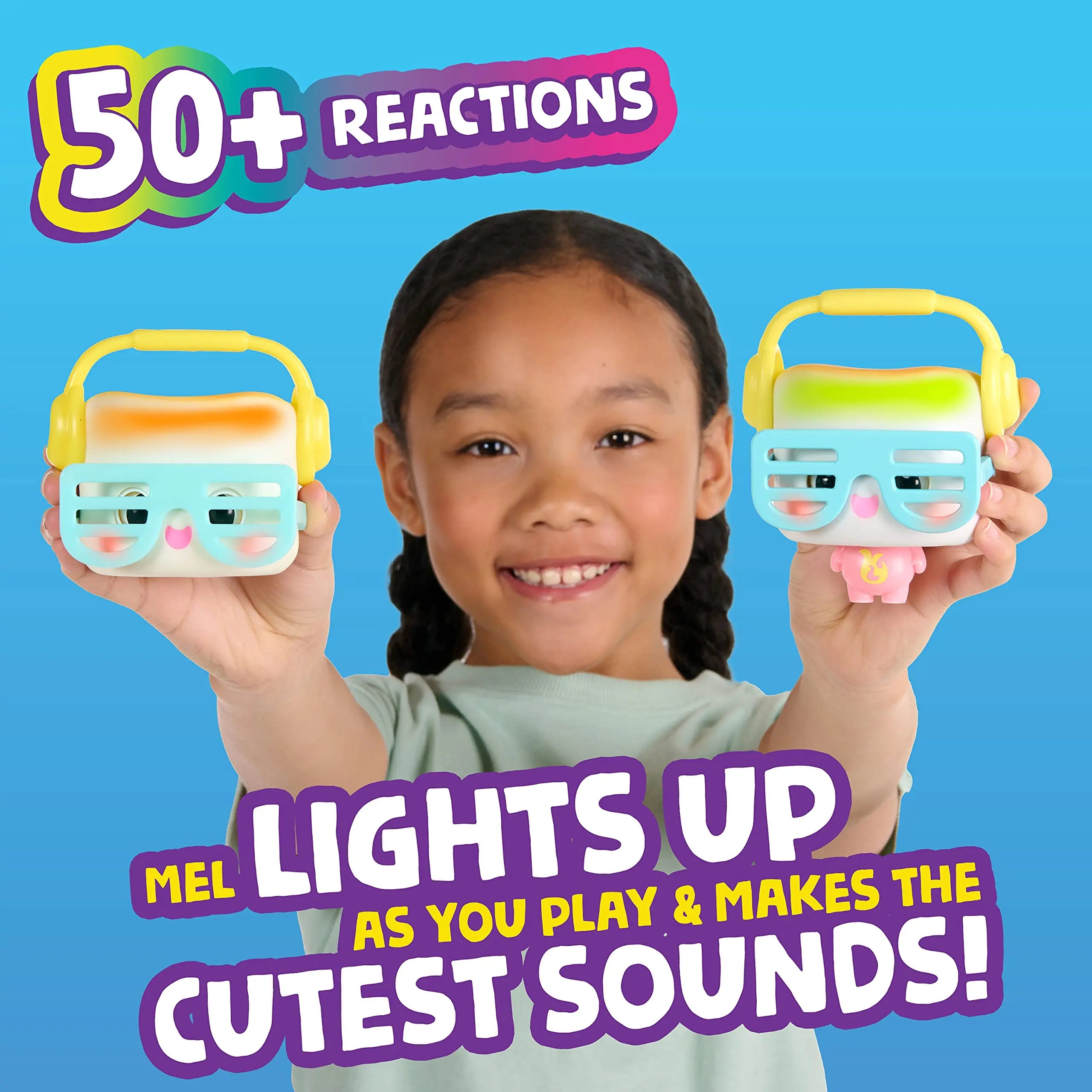 My Squishy Little Dumplings Interactive Doll Marshmallow Golden Cute Dumpling with Sound and Light Electronic Interactive Toys