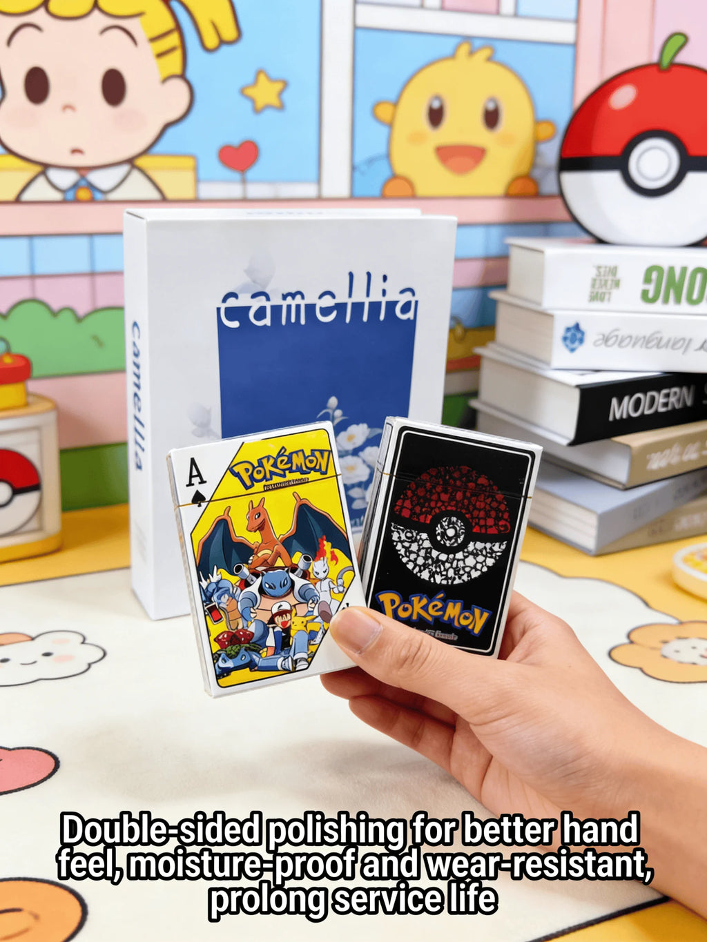 Pokemon Poker playing cards board games child kids toys Children toy deck card game set Cute Cartoon Pikachu Charizard Poke Ball