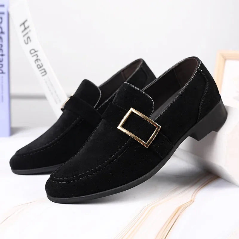 2026 Men's Dress Shoes Britain Casual Shoes High End Designer Suede Loafers for Man Luxury Banquet Wedding Shoes Zapatos Hombre