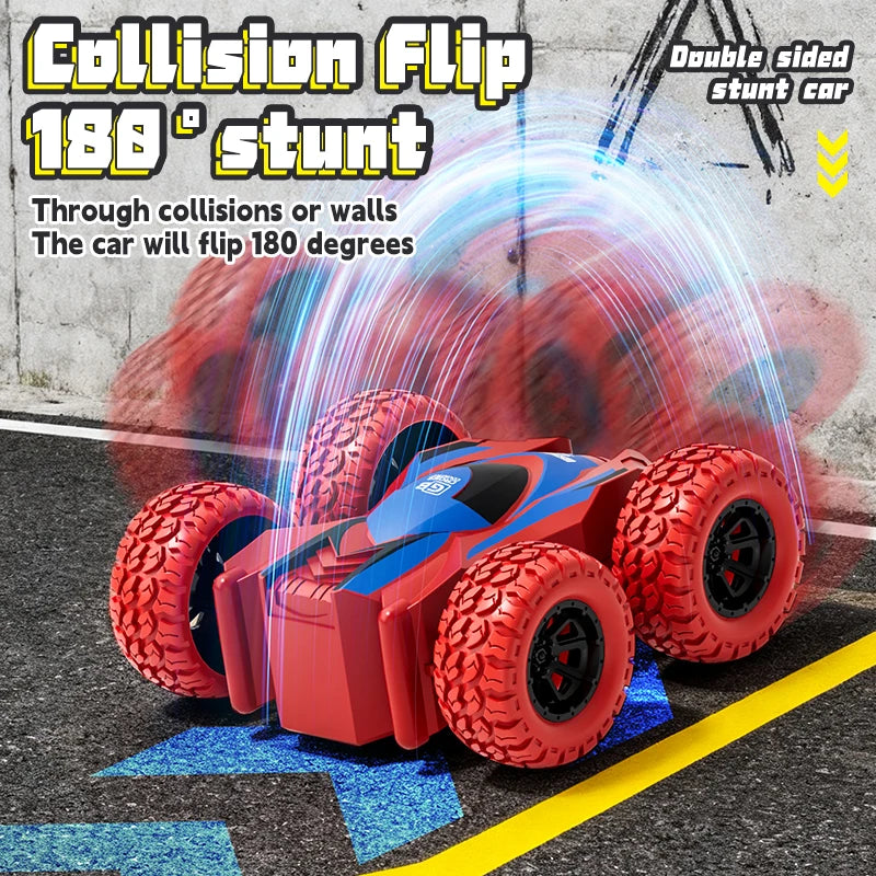 4-8 Pack 360° Rotating Stunt Car Toys - Friction Powered Toy Cars Push and Go Vehicles for Toddlers Kids Best Christmas Gift