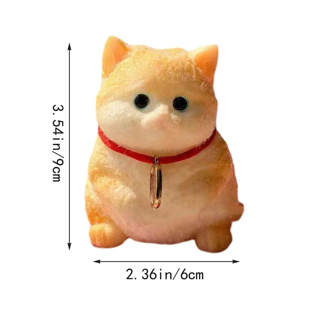 Simulated Fat Cat Stress Relief Pinch Toy Handmade Mini Cute Animal Desktop Ornaments Slow Rebound Squeeze Relaxation Toy